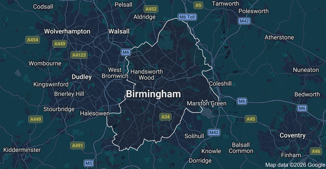 AddTek service area across Birmingham and Solihull